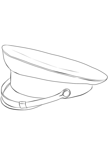 Peaked Cap Coloring Page